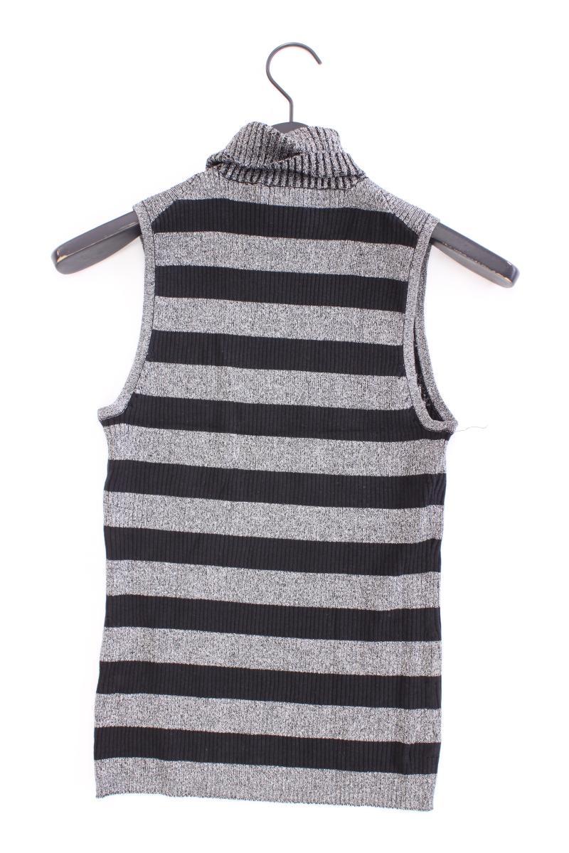 cable and gauge Seidentop Gr. L gestreift mit Glitzer silber