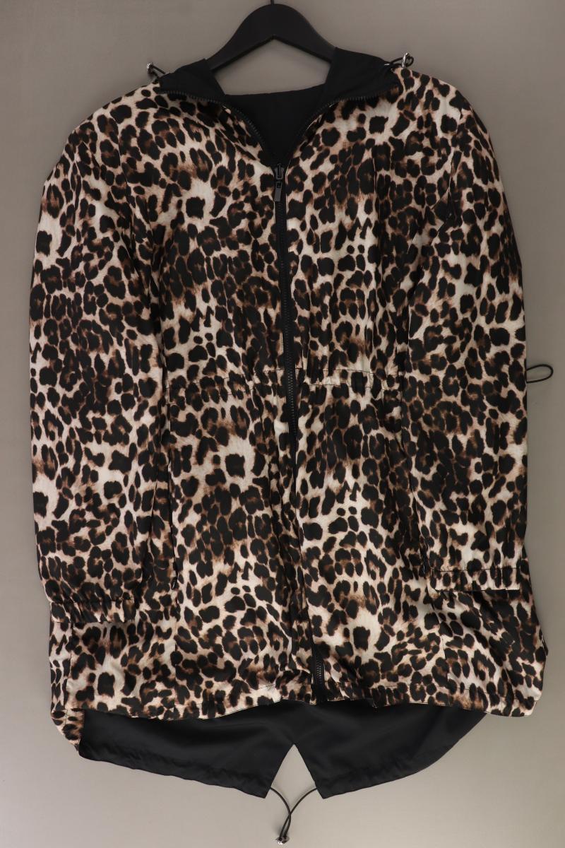 Pfeffinger Wendejacke Gr. 48 mit Tierdruck neuwertig schwarz aus Polyester