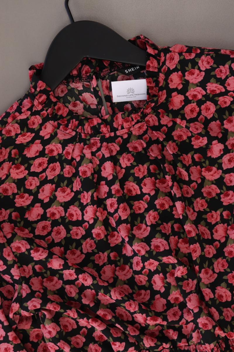 Shein Kleid Gr. S mit Blumenmuster Langarm pink aus Polyester