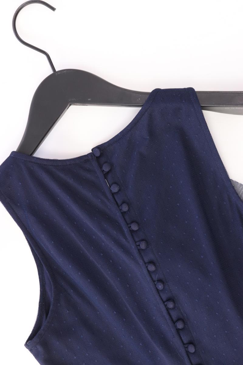 Zara Chiffonkleid Gr. S Ärmellos blau aus Polyester