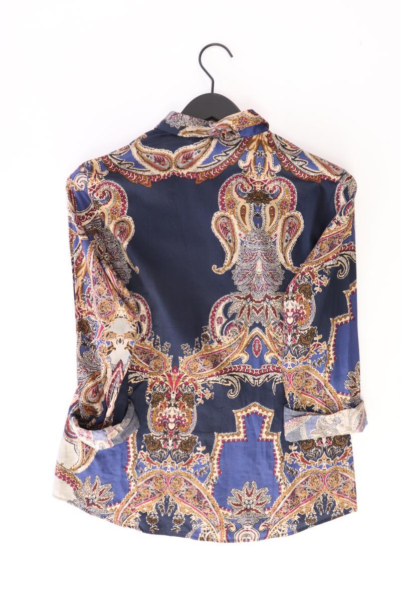 Brax Regular Bluse Gr. 36 mit Paisleymuster 3/4 Ärmel blau aus Baumwolle
