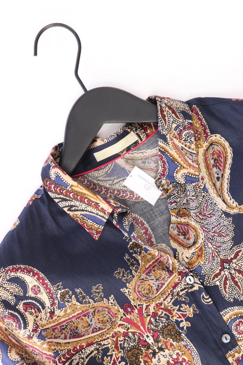 Brax Regular Bluse Gr. 36 mit Paisleymuster 3/4 Ärmel blau aus Baumwolle