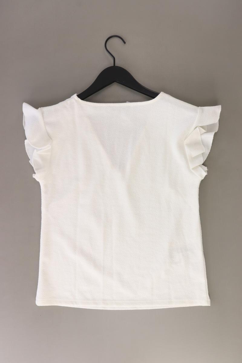 Mango Kurzarmbluse Gr. S weiß aus Polyester