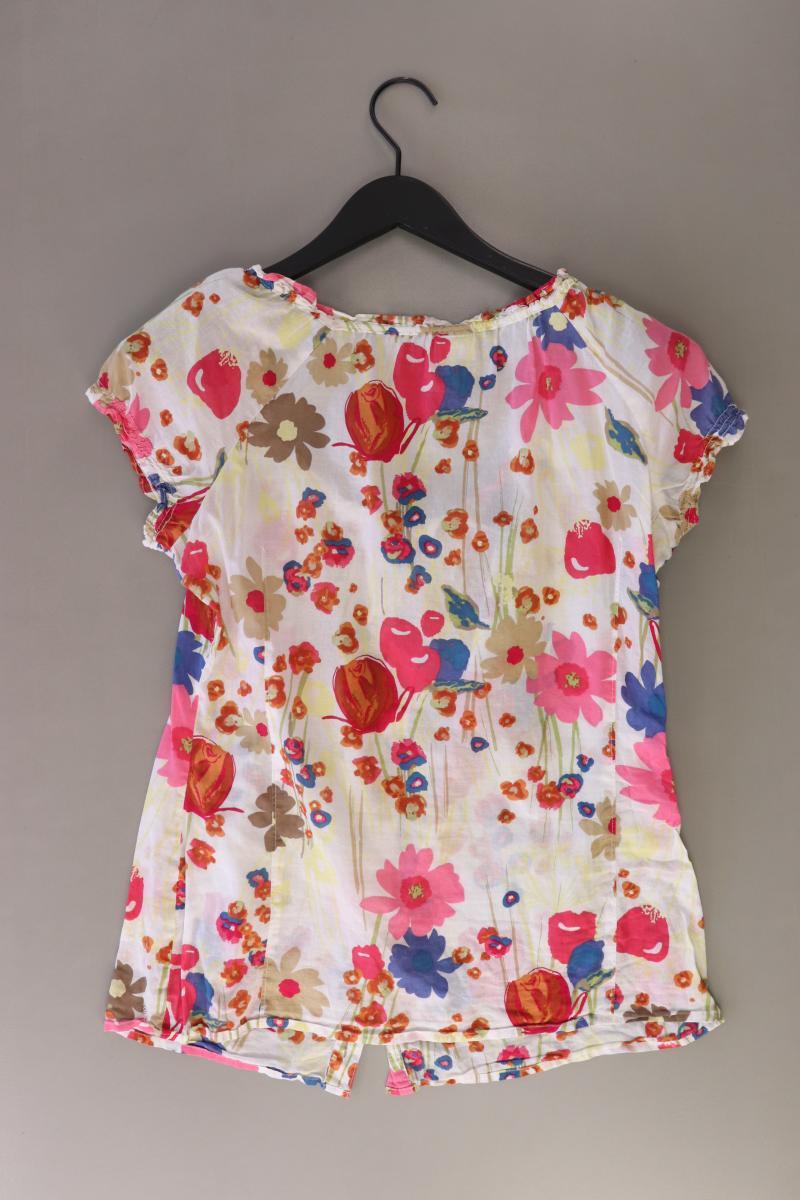 Esprit Kurzarmbluse Gr. 36 mit Blumenmuster mehrfarbig aus Viskose
