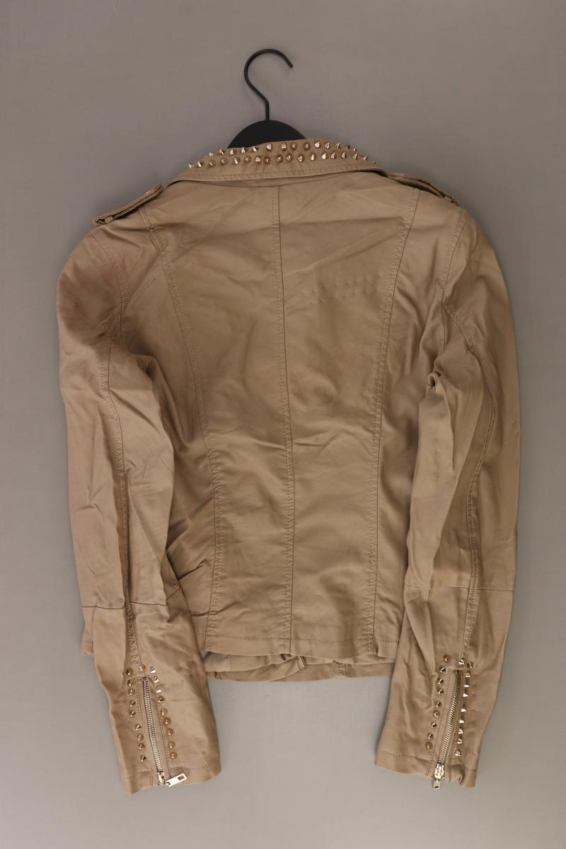 Bludeise Kunstlederjacke Gr. L mit Nieten braun aus Polyurethan