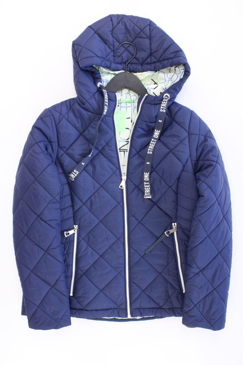 Street One Steppjacke Gr. 38 neuwertig blau aus Polyester