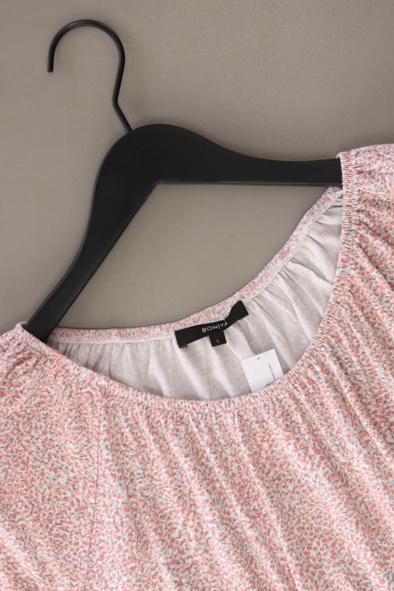 Bonita T-Shirt Gr. L Kurzarm mit Carmen-Ausschnitt rosa aus Baumwolle