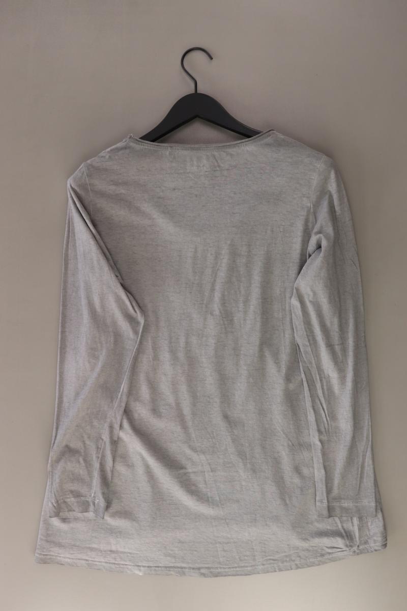 Anne L. Longsleeve-Shirt Gr. 48/50 Langarm mit Pailletten grau aus Baumwolle