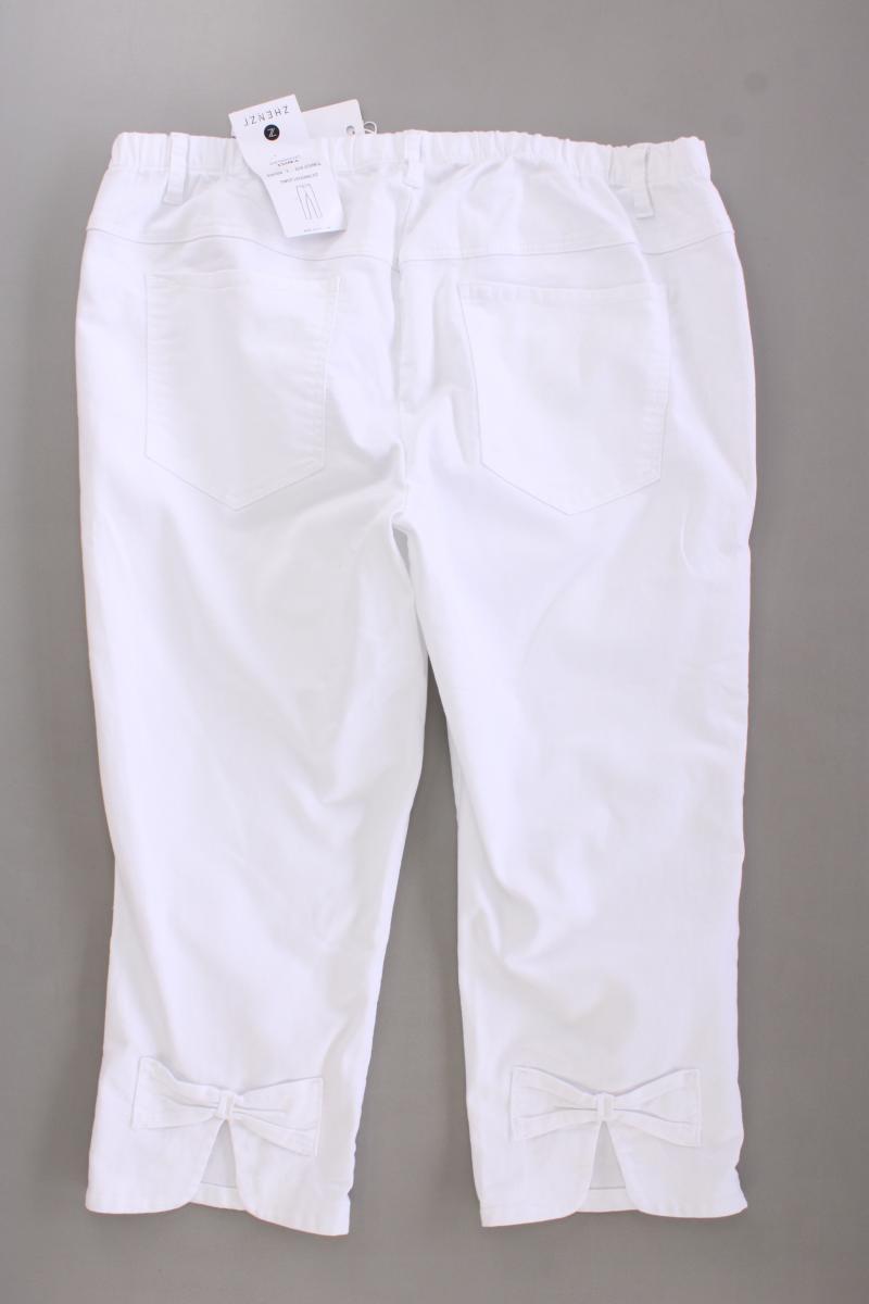 Zhenzi Stretchhose Gr. 50/52 neu mit Etikett weiß aus Baumwolle