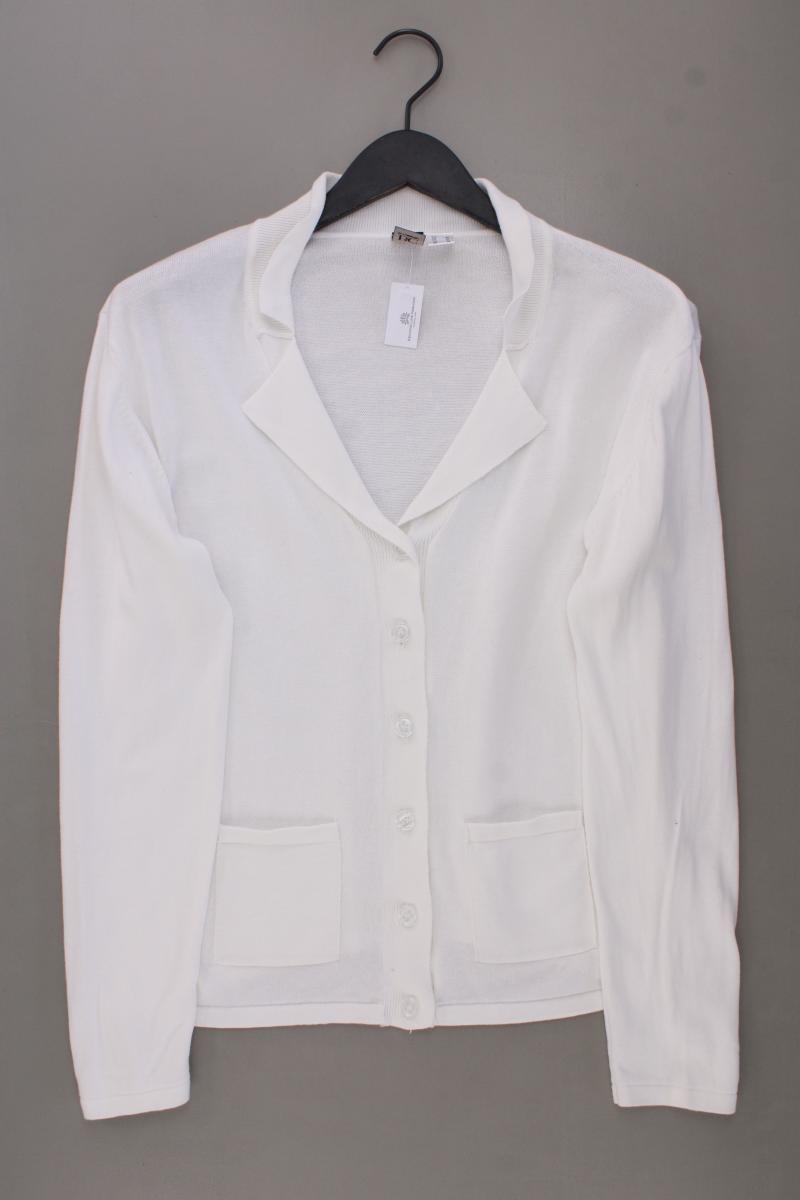 Best Connections Strickjacke Gr. 44 Langarm creme aus Baumwolle