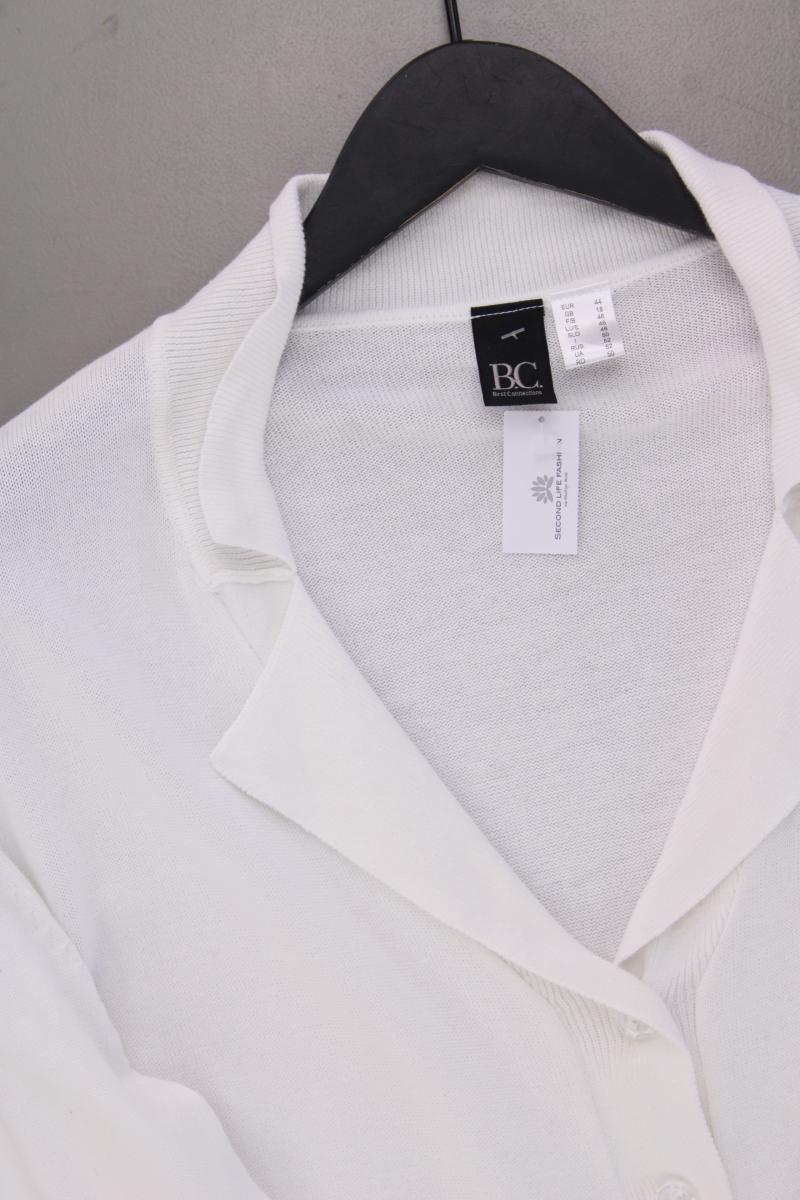 Best Connections Strickjacke Gr. 44 Langarm creme aus Baumwolle