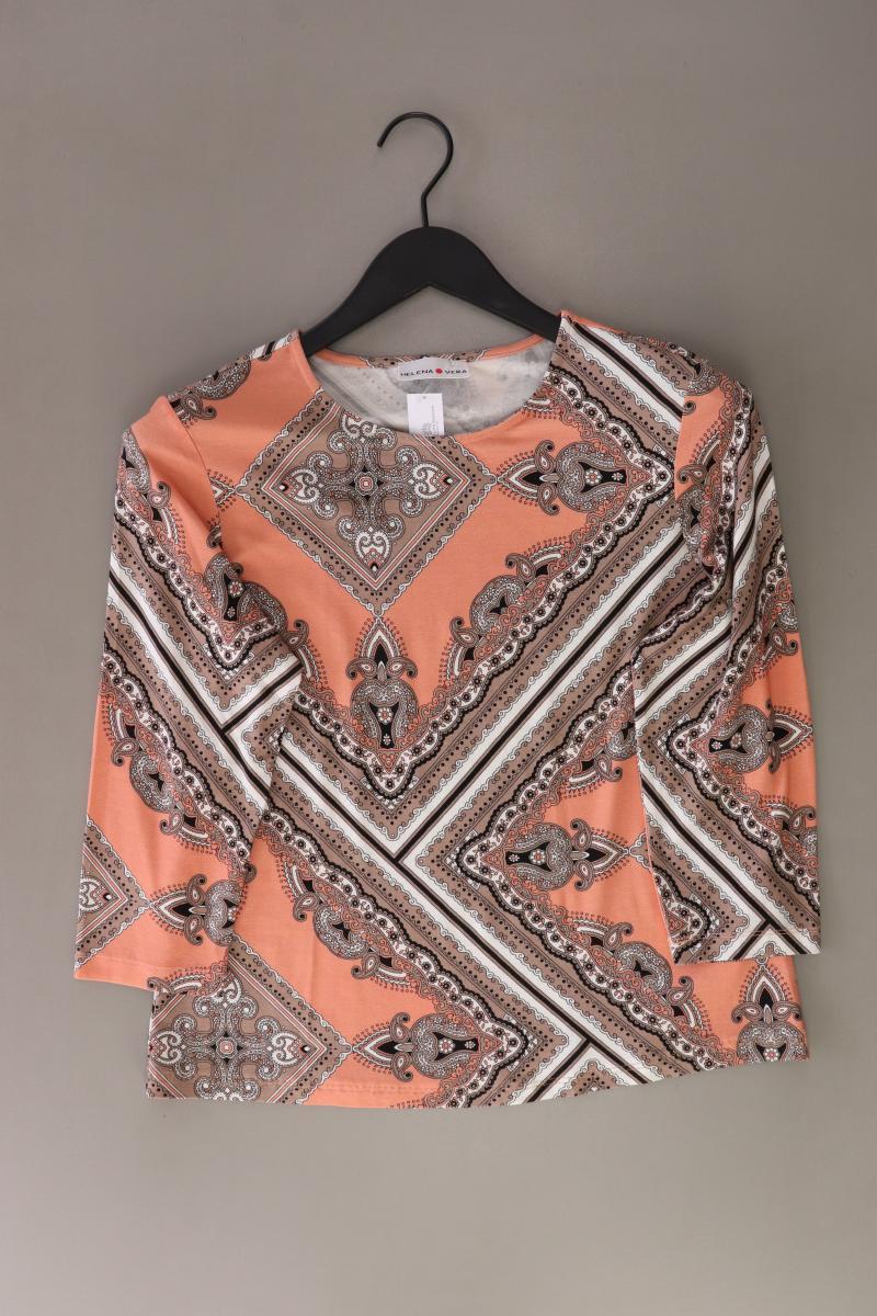 Helena Vera Oversize Shirt Gr. 38 mit Paisleymuster 3/4 Ärmel orange aus Viskose