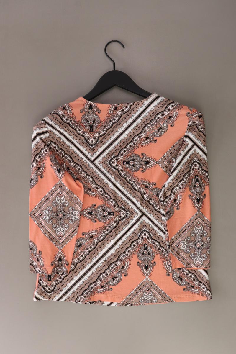 Helena Vera Oversize Shirt Gr. 38 mit Paisleymuster 3/4 Ärmel orange aus Viskose