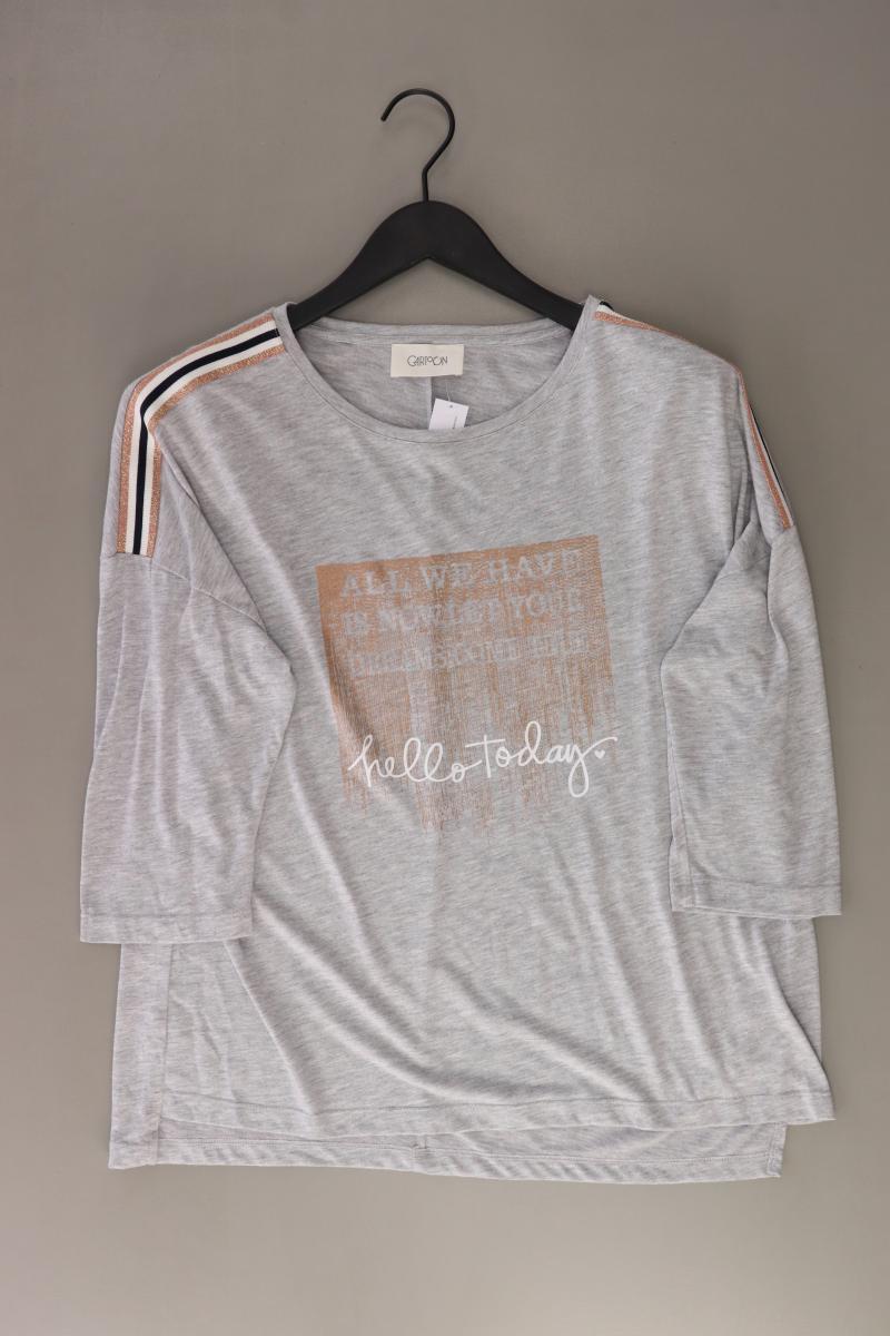 Cartoon Oversize-Shirt Gr. M 3/4 Ärmel grau aus Baumwolle