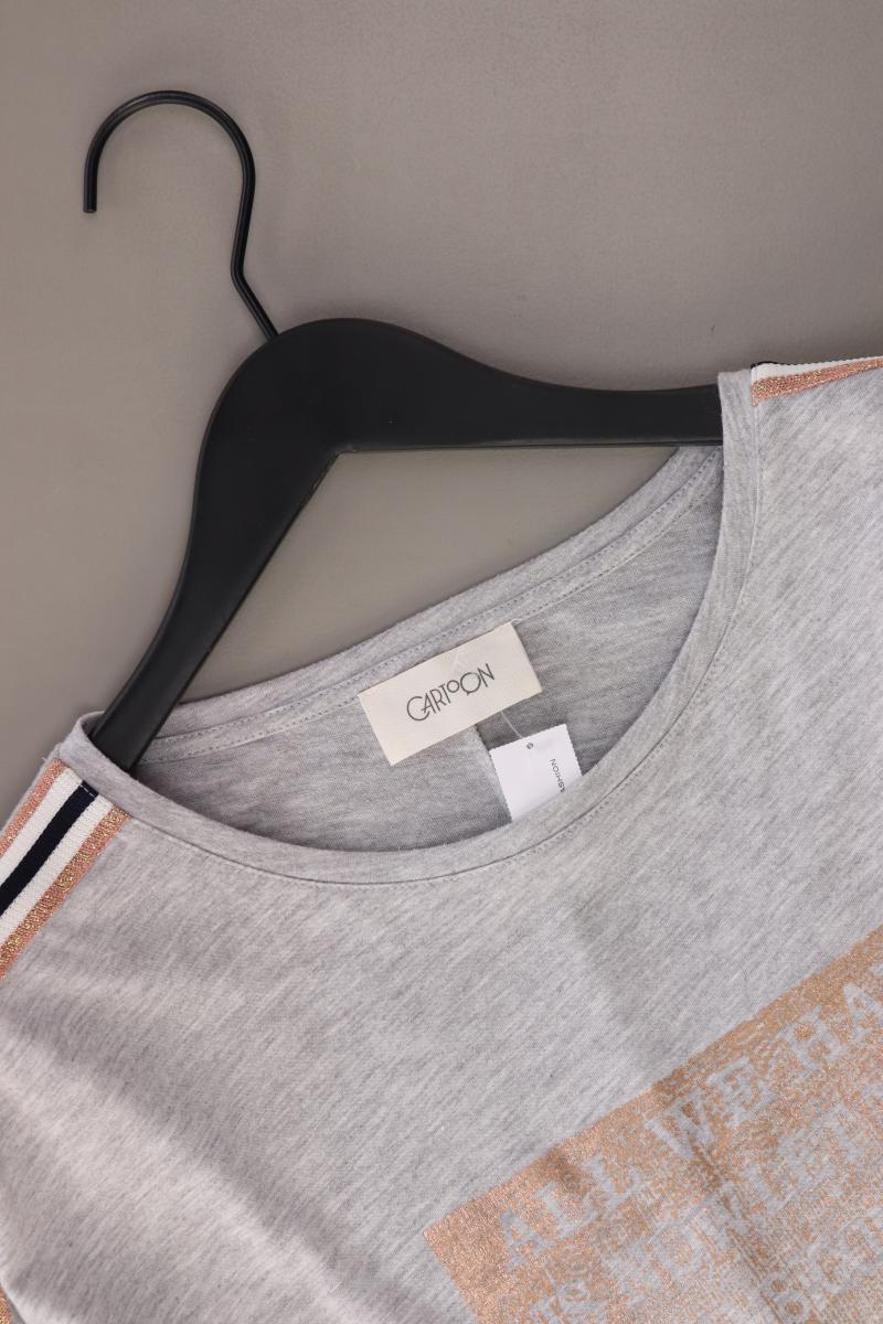 Cartoon Oversize-Shirt Gr. M 3/4 Ärmel grau aus Baumwolle