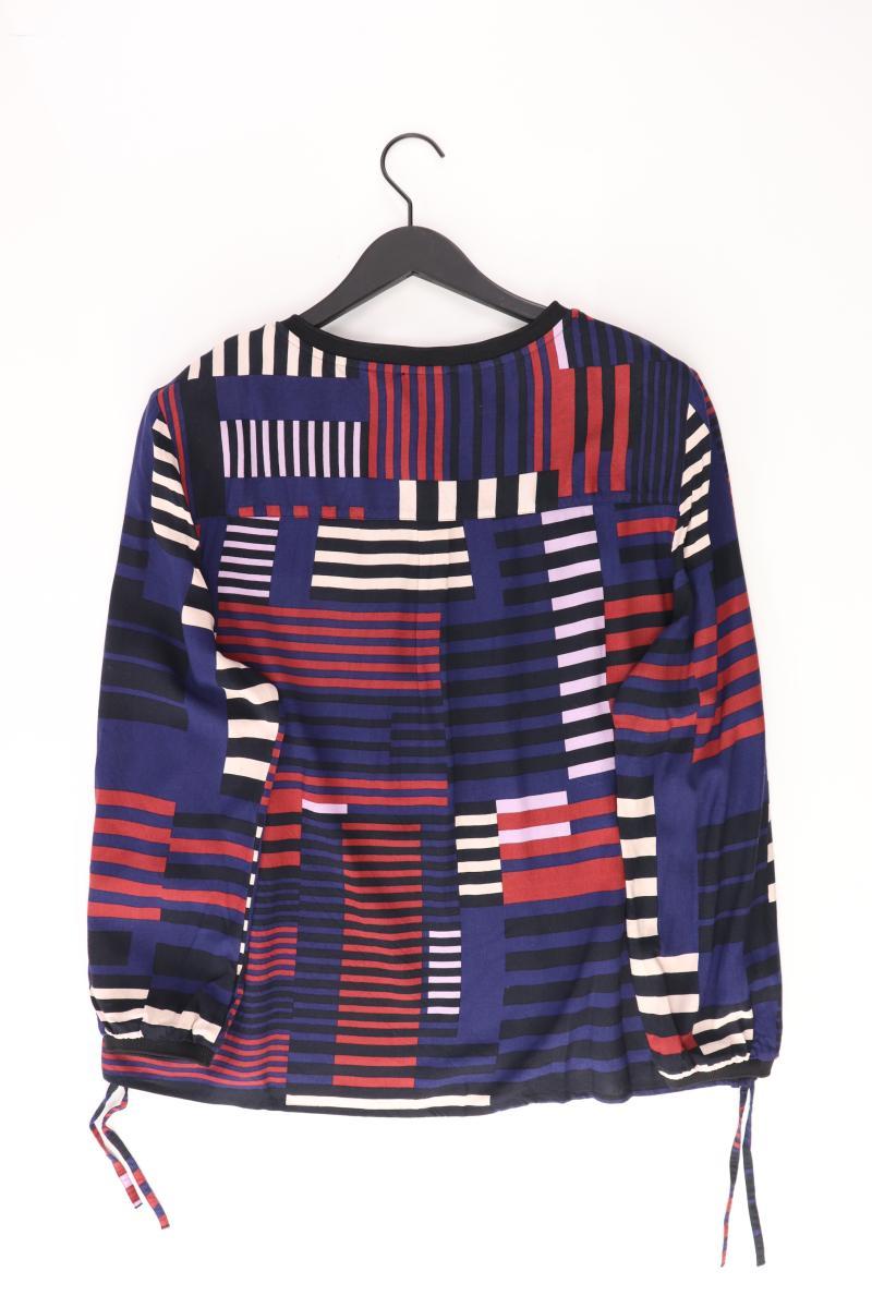 Cecil Langarmbluse Gr. XL geometrisches Muster blau aus Viskose
