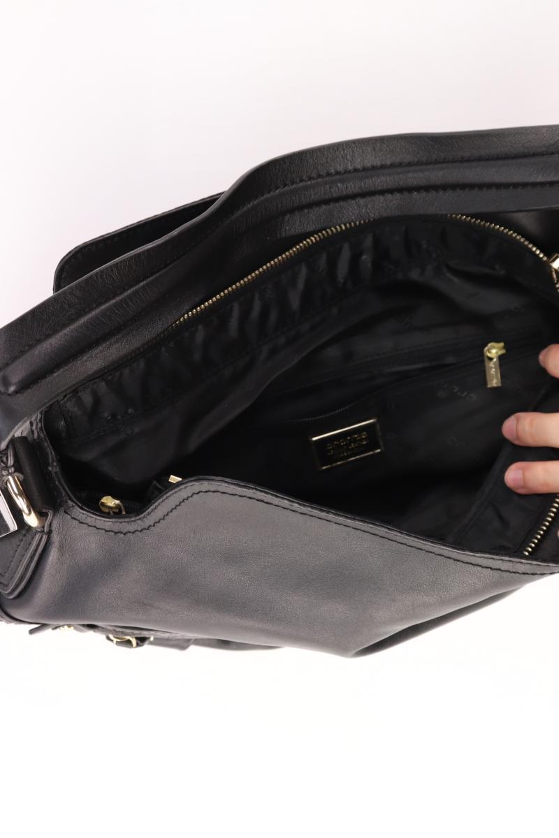 cromia Schultertasche neu mit Etikett schwarz aus Leder