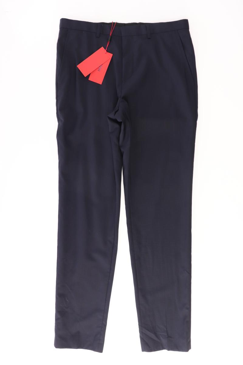 BOSS by Hugo Boss Wollhose für Herren Gr. 46 neu mit Etikett blau aus Schurwolle