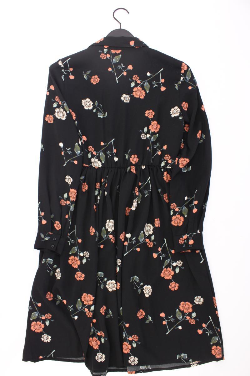 Vero Moda Midikleid Gr. M mit Blumenmuster Langarm schwarz aus Polyester