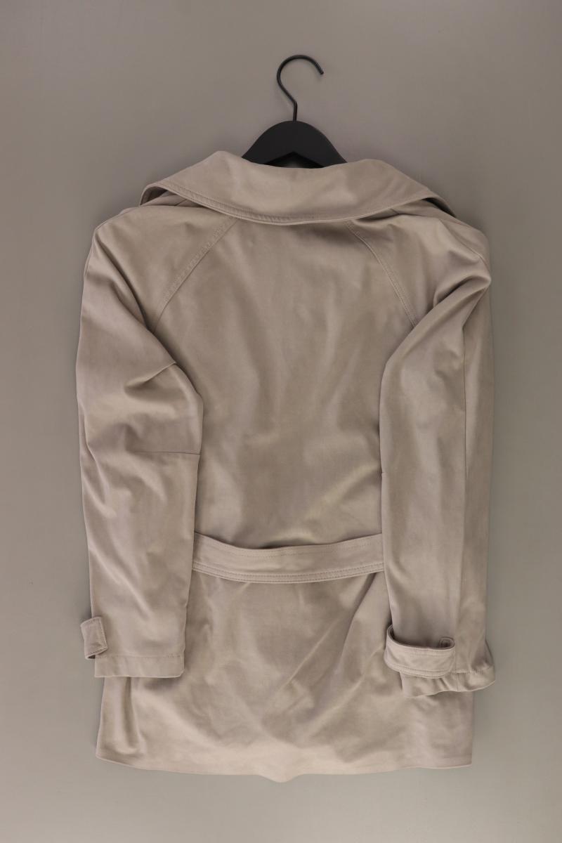 Zara Lange Jacke Gr. XS mit Gürtel grau aus Polyester
