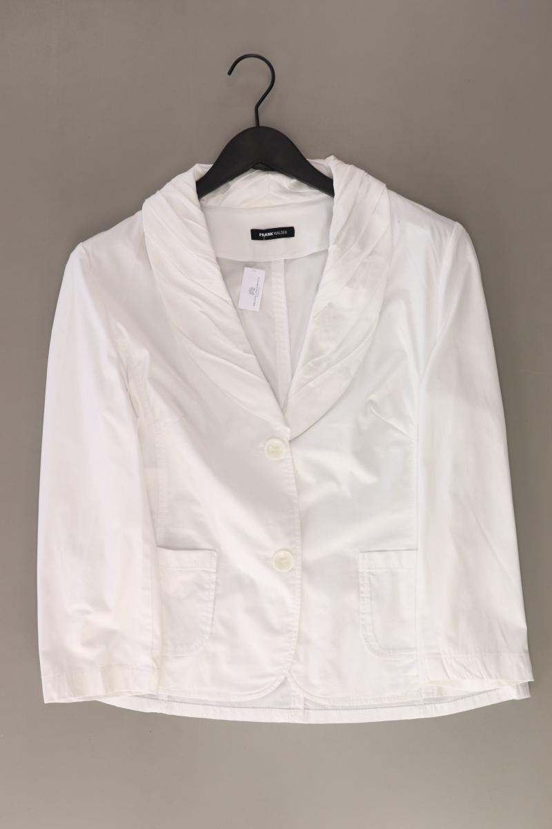 Frank Walder Regular Blazer Gr. 42 weiß aus Baumwolle