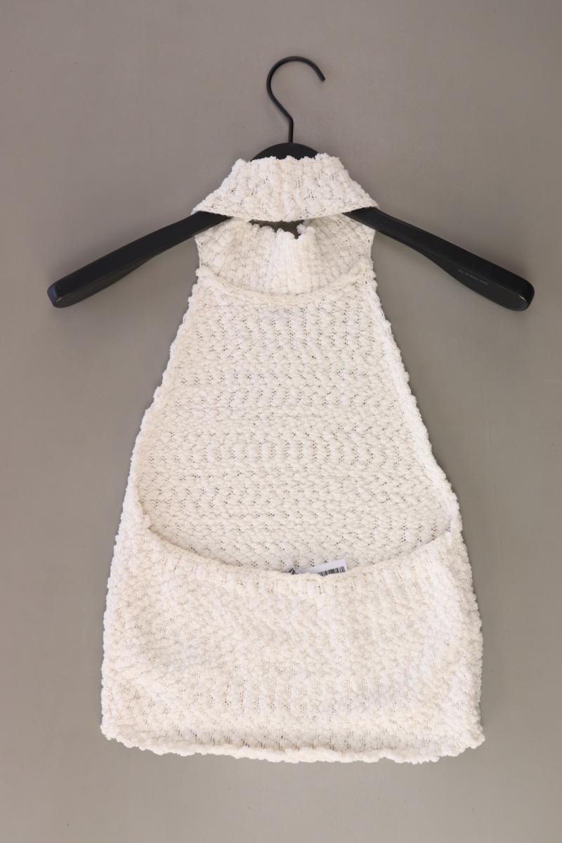 Zara Neckholdertop Gr. L creme aus Polyester