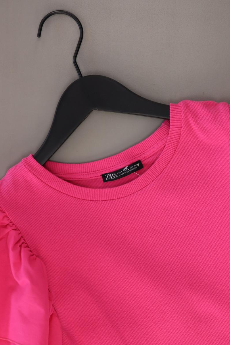 Zara Shirtbody Gr. L Kurzarm pink aus Baumwolle