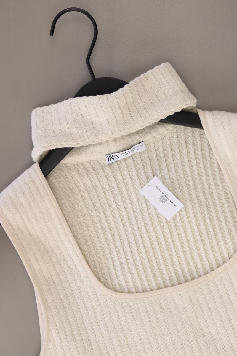 Zara Trägertop Gr. L creme aus Baumwolle
