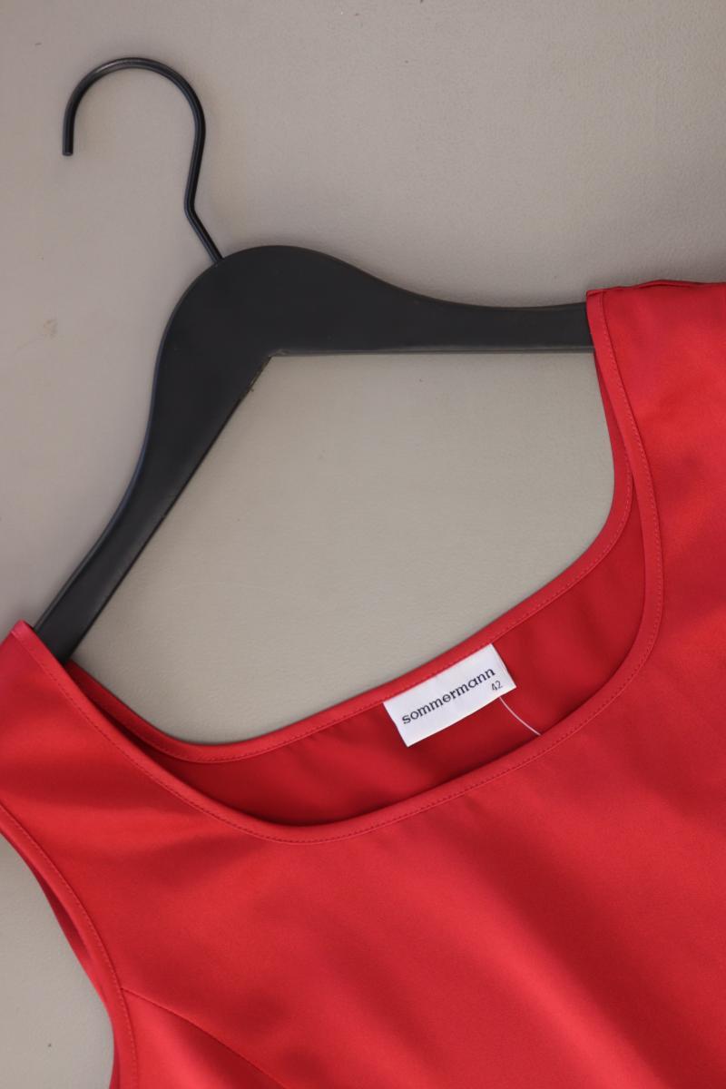 Sommermann Regular Bluse Gr. 42 Träger rot aus Polyester