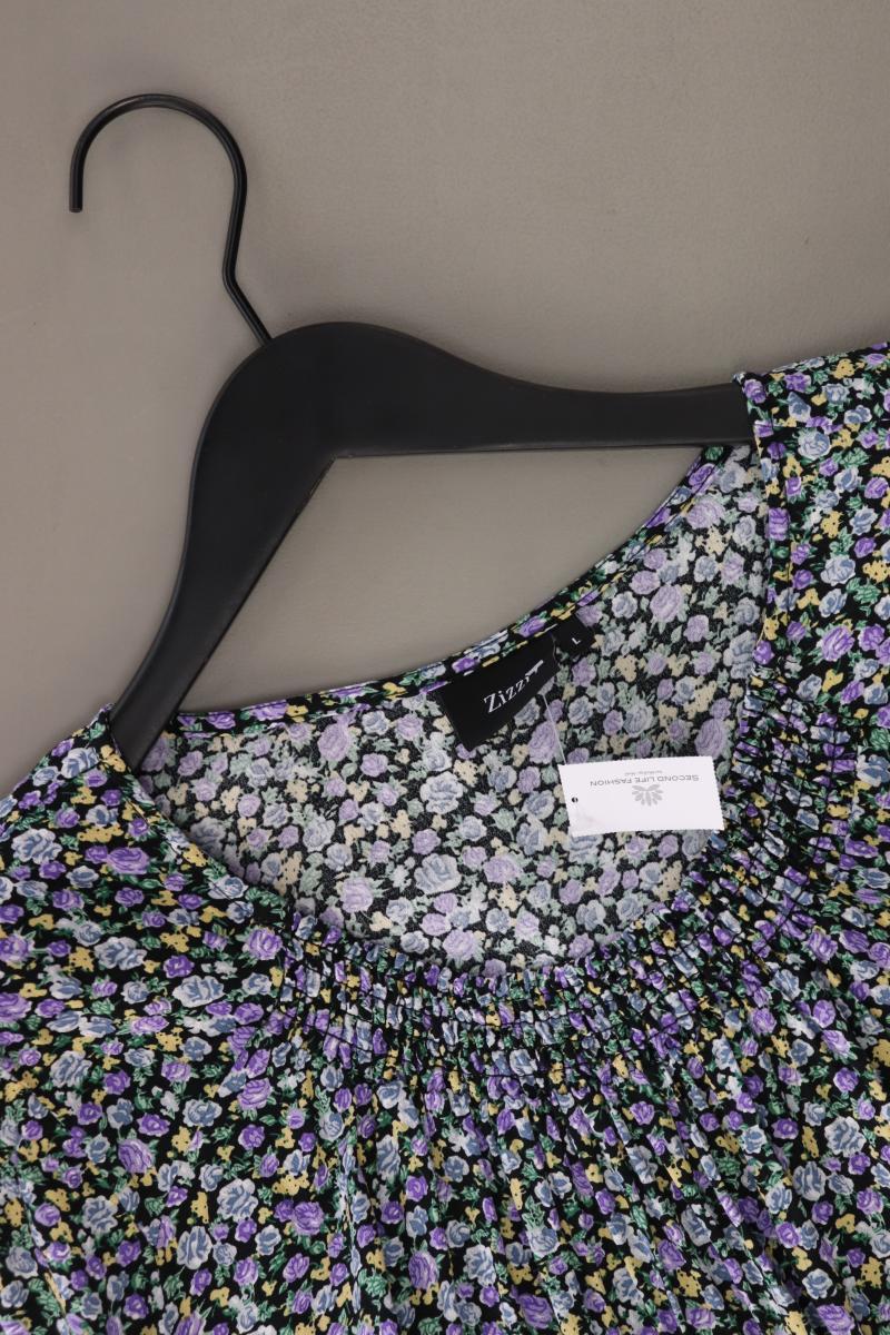 Zizzi Regular Bluse Gr. 50/52 mit Blumenmuster 3/4 Ärmel mehrfarbig aus Viskose