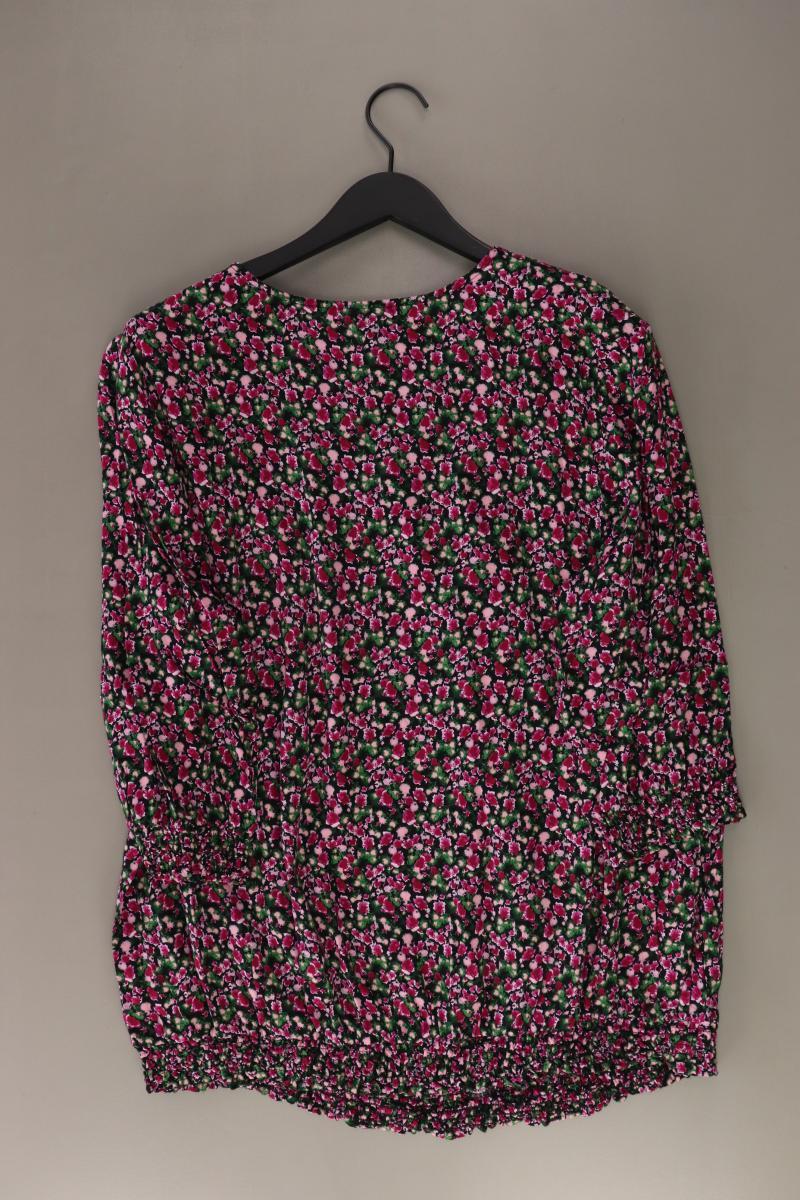 Zizzi Regular Bluse Gr. XXL mit Blumenmuster 3/4 Ärmel lila aus Viskose
