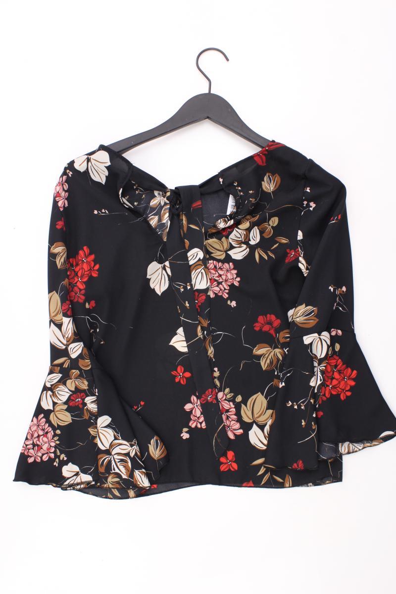 Rinascimento Classic Bluse Gr. S mit Blumenmuster Trompetenärmel schwarz