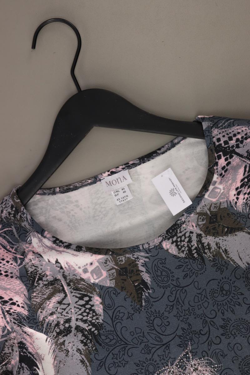 Mona Longsleeve-Shirt Gr. 44 Langarm blau aus Baumwolle
