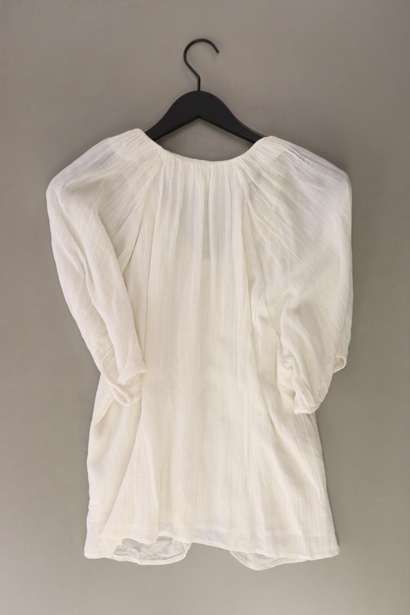 minus Regular Bluse Gr. 40 Weite Ärmel creme aus Baumwolle