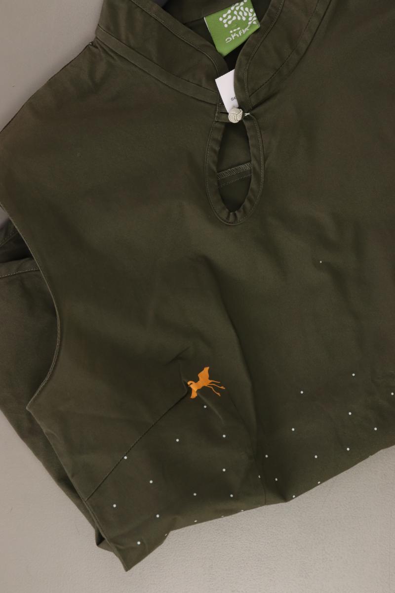 Skunkfunk Ärmellose Bluse Gr. L olivgrün aus Baumwolle