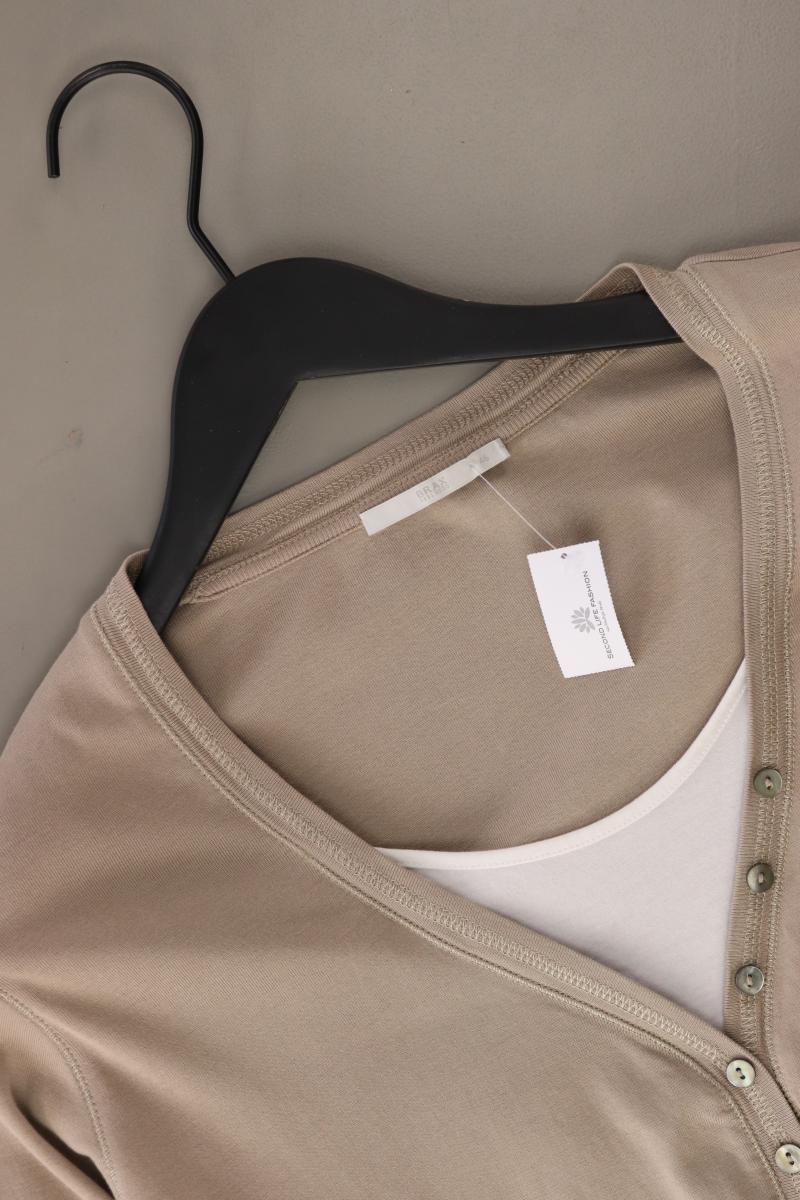 Brax Regular Shirt Gr. 46 3/4 Ärmel braun aus Baumwolle