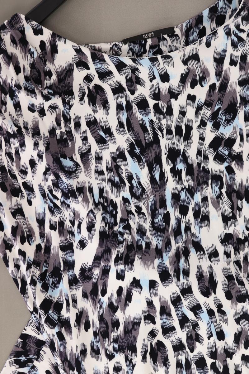 BOSS by Hugo Boss Bleistiftkleid Gr. L mit Tierdruck neuwertig Kurzarm grau