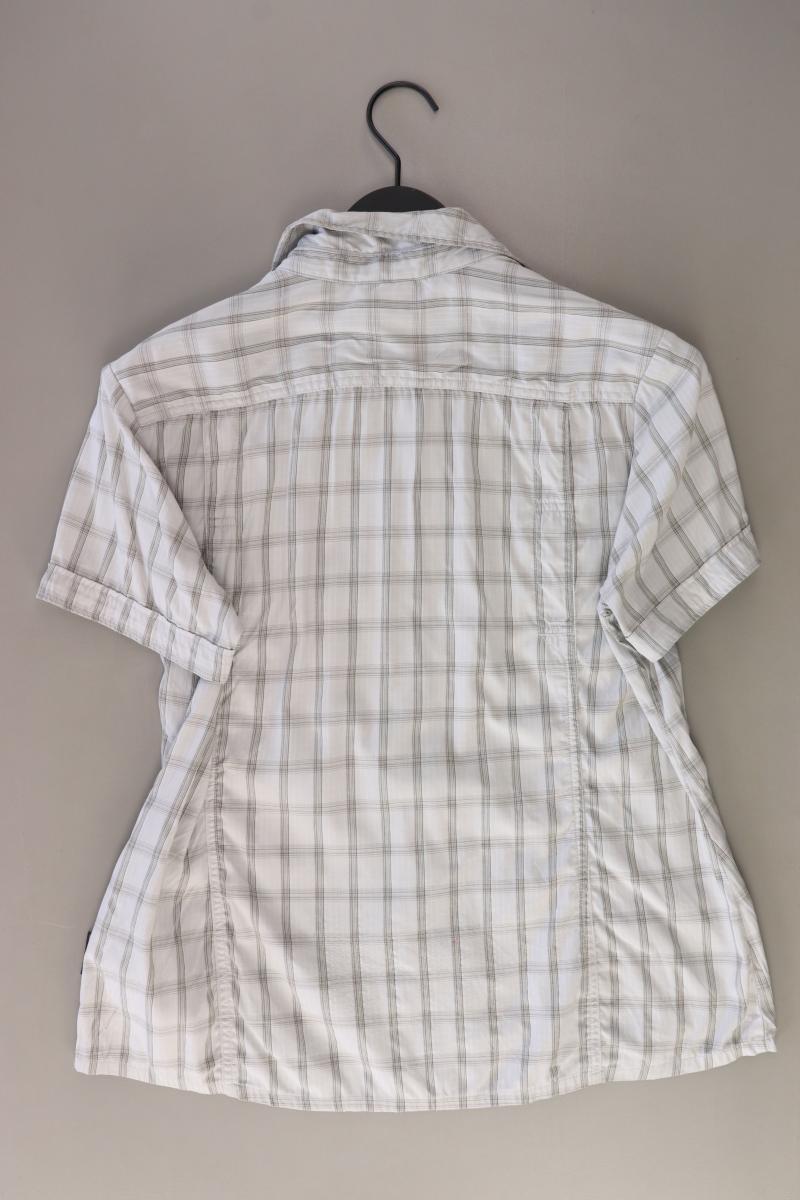 Jack Wolfskin Karobluse Gr. L kariert Kurzarm grau aus Polyester