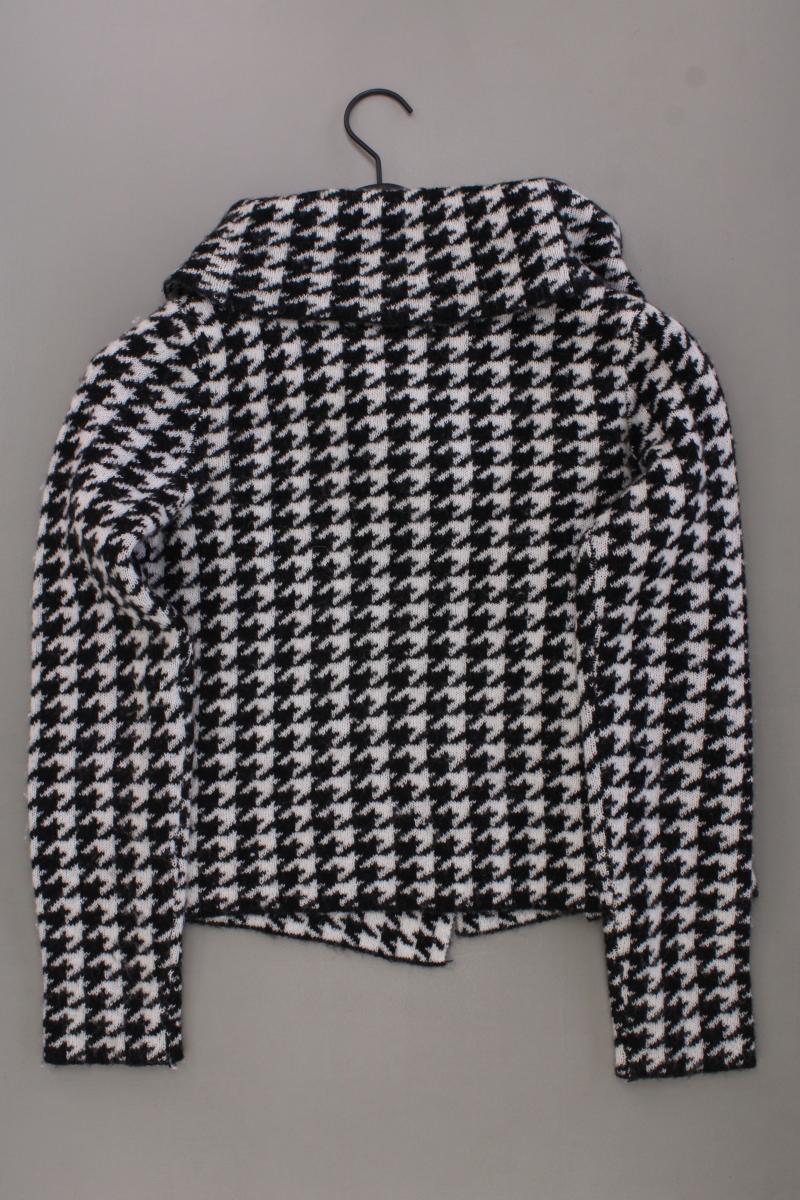Adrienne Vittadini Strickjacke Gr. S hahnentritt Langarm grau aus Polyacryl