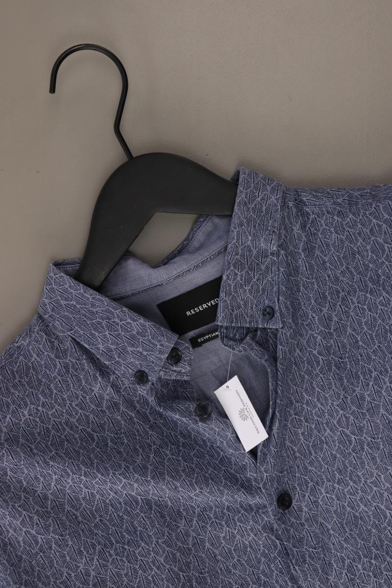 Reserved Langarmhemd für Herren Gr. XL blau aus Baumwolle