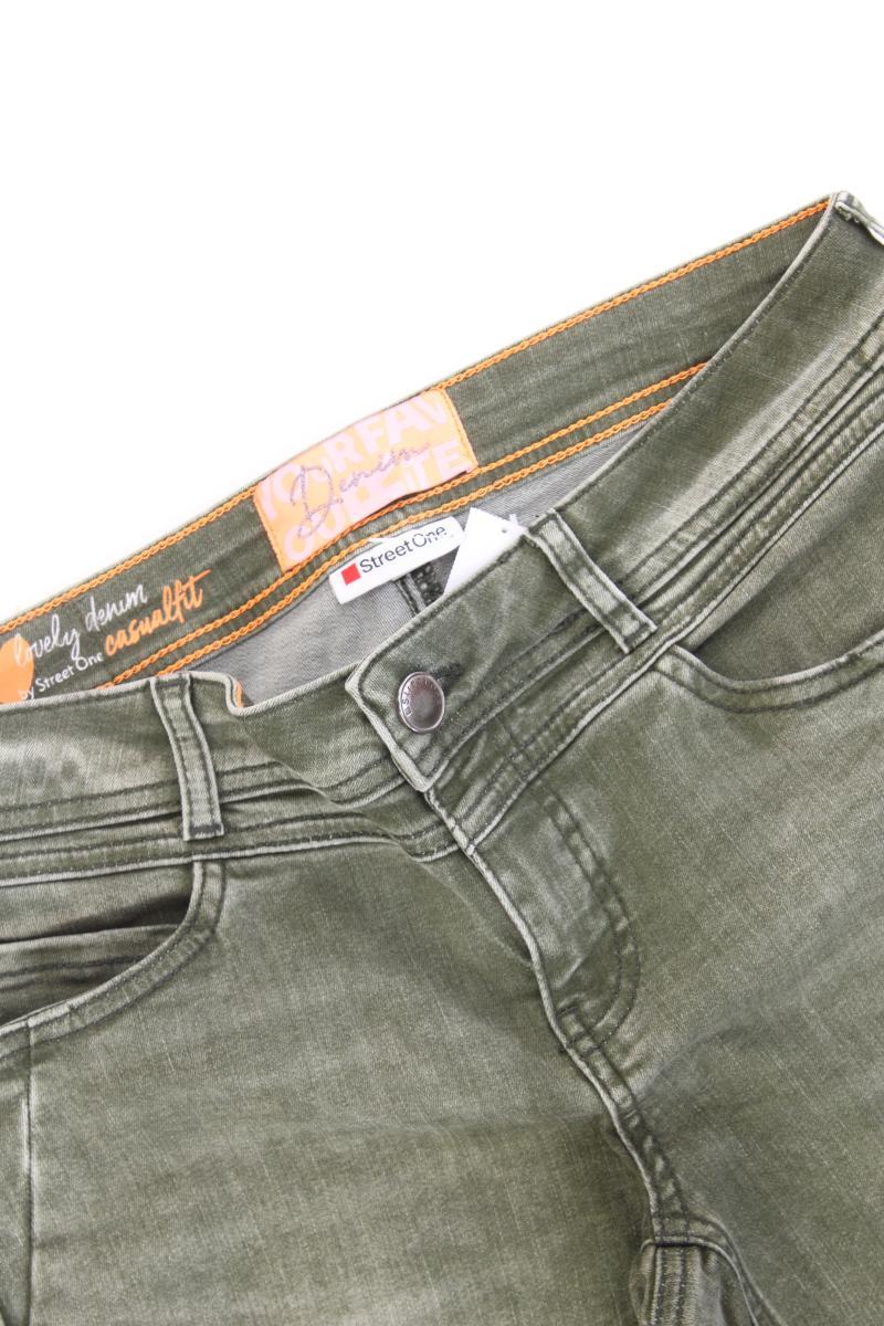 Street One Skinny Jeans Gr. W28/L30 olivgrün aus Baumwolle