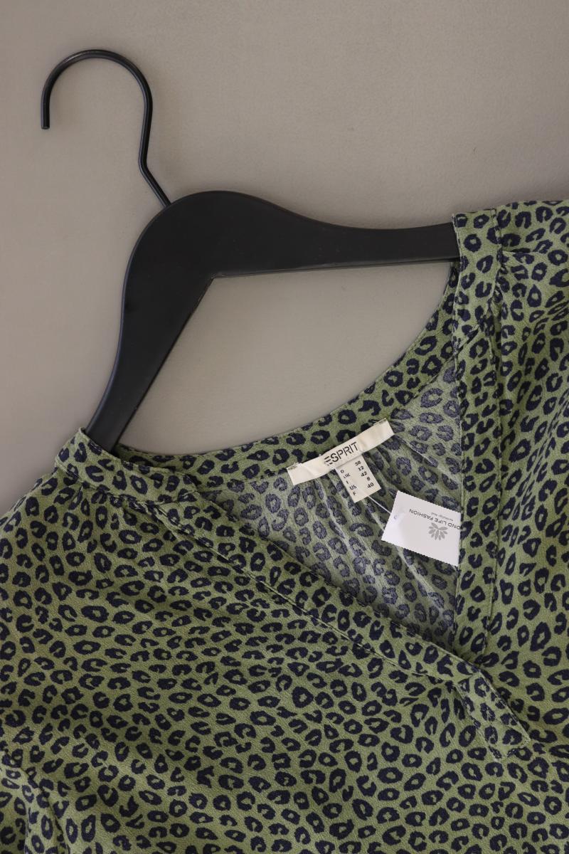 Esprit Langarmbluse Gr. 38 mit Tierdruck olivgrün