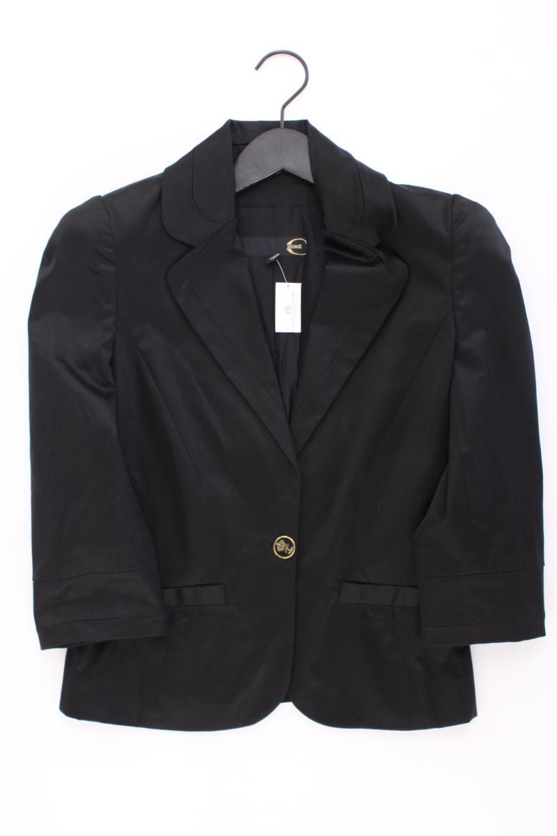 Just Cavalli Slim Blazer Gr. IT 42 (S) schwarz aus Baumwolle