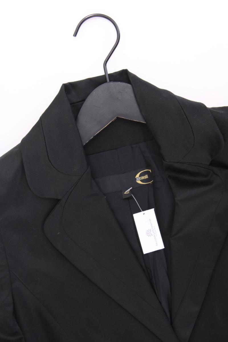 Just Cavalli Slim Blazer Gr. IT 42 (S) schwarz aus Baumwolle