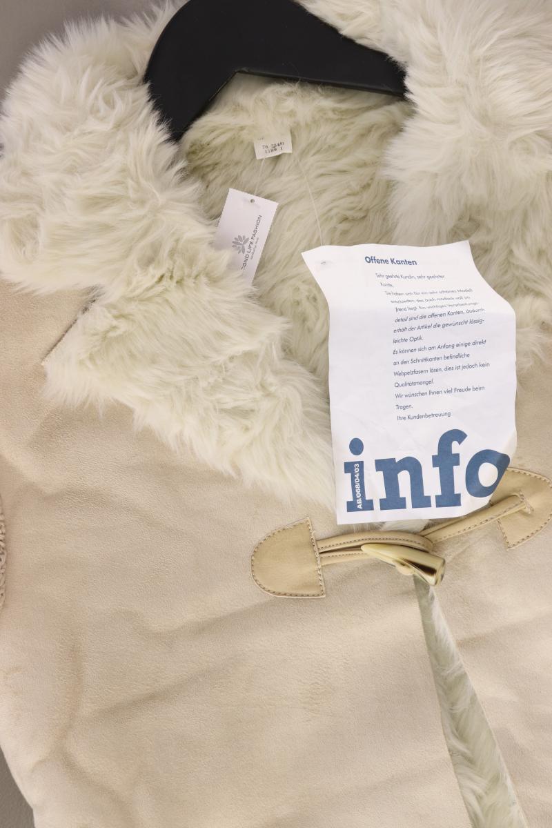 Regular Jacke Gr. 40 neu mit Etikett Vintage creme aus Polyester