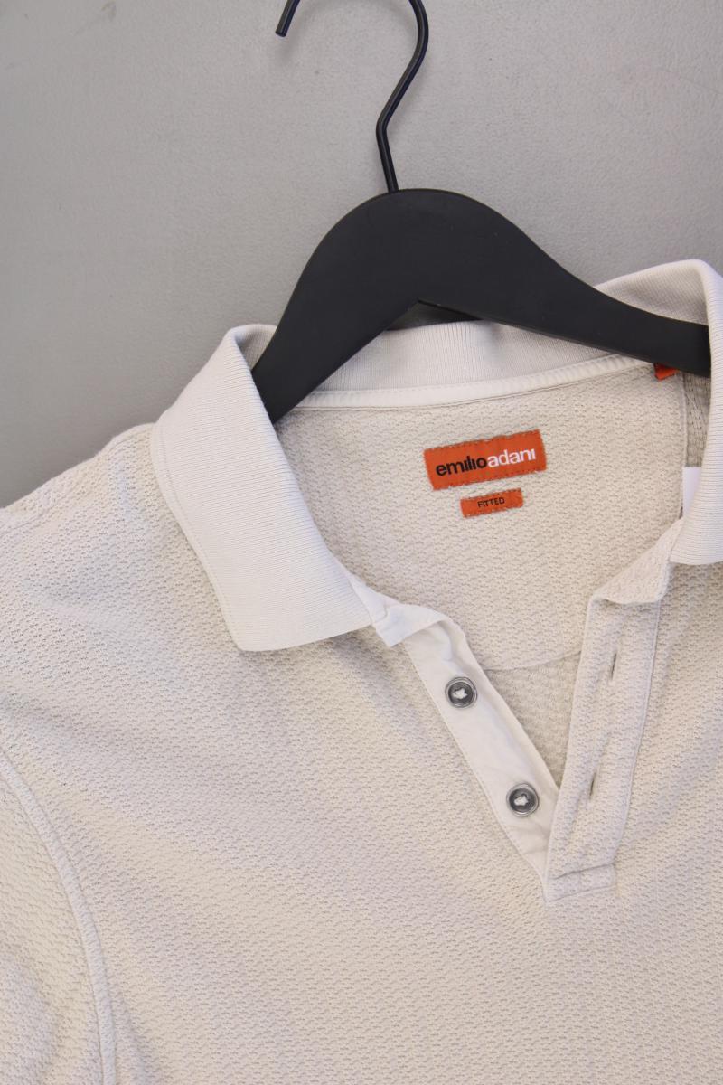 Emilio Adani Poloshirt für Herren Gr. M Kurzarm creme aus Baumwolle