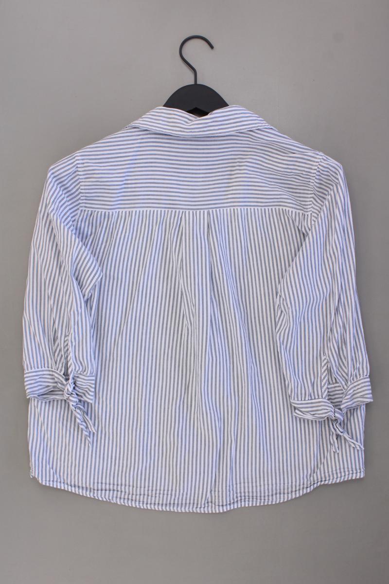 Broadway Regular Bluse Gr. M gestreift 3/4 Ärmel grau aus Baumwolle