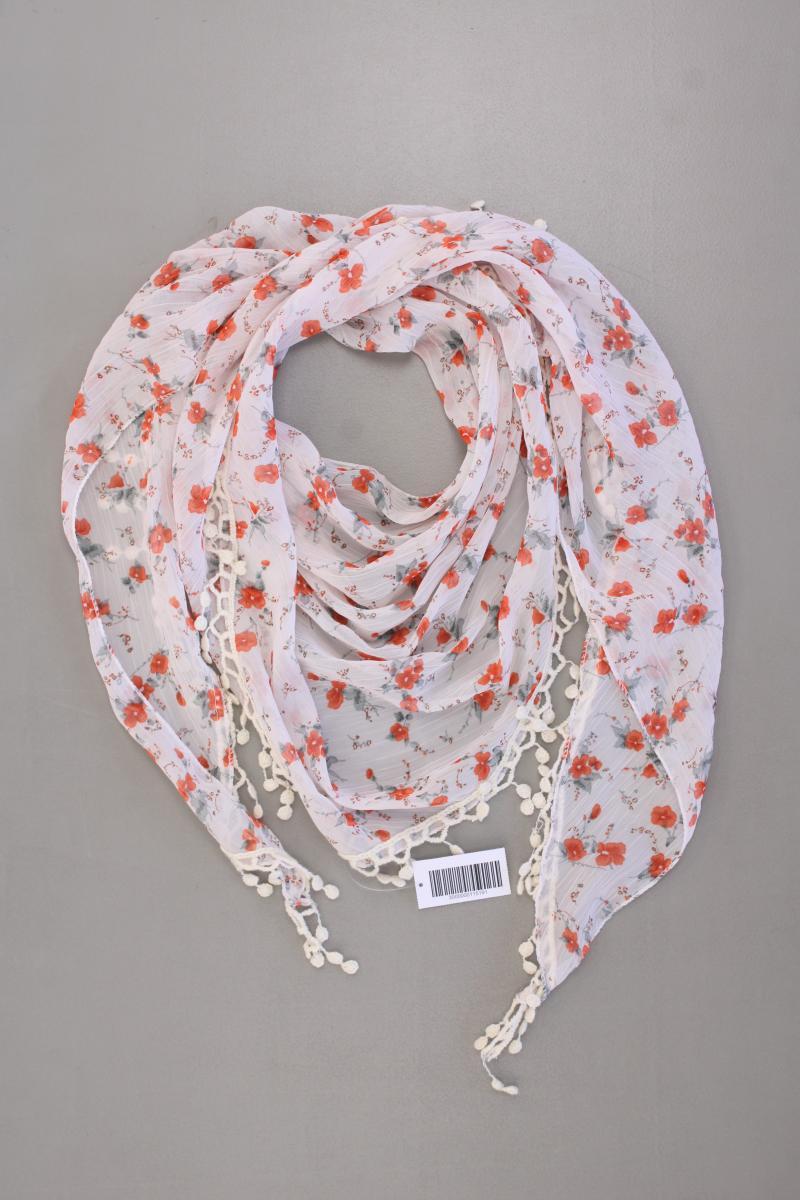 Tuch mit Blumenmuster creme