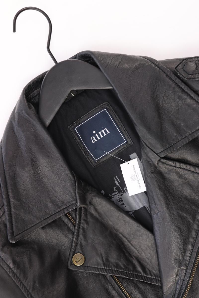 AIM Lederjacke für Herren Gr. L schwarz