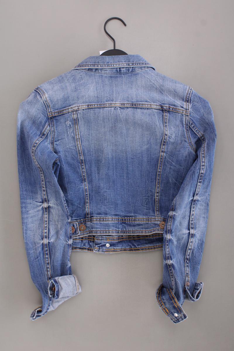 H&M Jeansjacke Gr. 34 blau aus Baumwolle